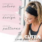 Maven Thread 4" Wide Workout Headbands for Women (2 Pack) – Non-Slip Sweatbands for Gym, Running & Yoga