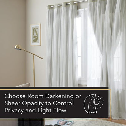 TOWN & COUNTRY LUXE Talia Double Layer Indoor Curtains, Sheer and Room - Image 9
