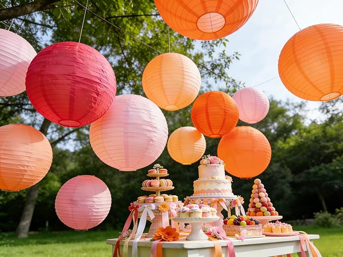 Vivid Color Paper Lanterns Set - Image 6