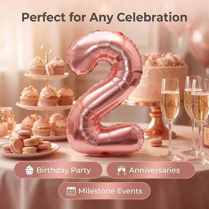 YPSelected 32 Inch Large Foil Helium Number Balloon Birthday Wedding Party 0-9 - Image 5