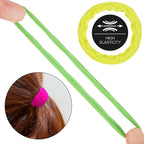 18pc Waved Ponytail Elastic Set in Bright Colors - Ponytail Holders Hair Ties Value Pack - Colorful Ponytail Holders Wavy Textured Hair Ties For Women