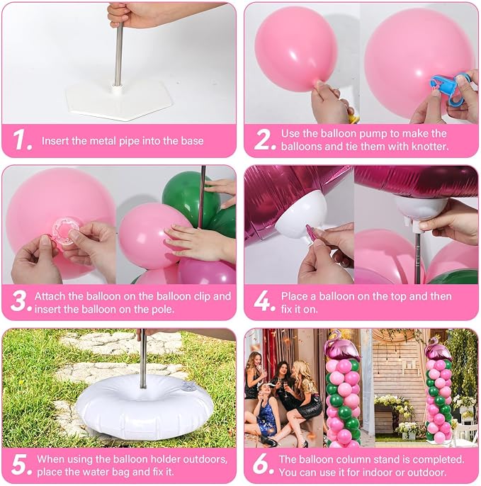 2 Sets Tropical Flamingo Balloon Column Stand Kit - Image 4