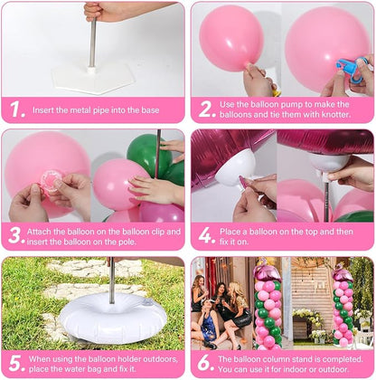 2 Sets Tropical Flamingo Balloon Column Stand Kit - Image 4