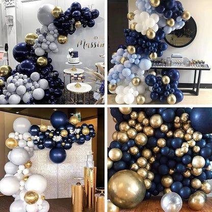 PartyWoo Navy Blue Balloons 50pcs Dark Blue Helium Latex Balloons 12 Inch | - Image 4