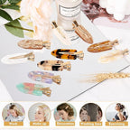 KesaPlan 10PCS No Bend Hair Clips, Acrylic Resin No Crease Hair Clips for Styling, Colorful Creaseless Flat Duckbill Hair Barrette for Makeup Hairstyle Accessories for Women Girls Gifts