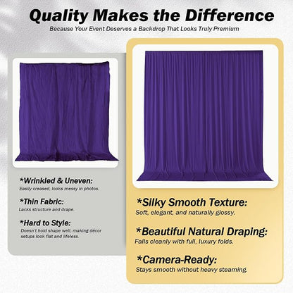 20ft×12ft Deep Purple Backdrop Curtains - Image 4