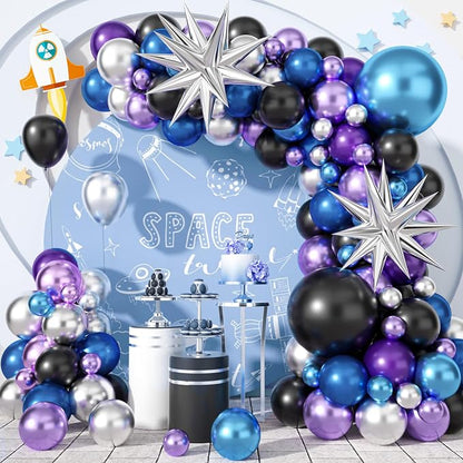 Outer Space Balloon Garland Arch Kit, Galaxy Theme Birthday Party Decorations by Govpy