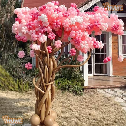 260 Balloons Pink, Thickened 100 Pack Long Balloons Twisting Skinny Magic - Image 9