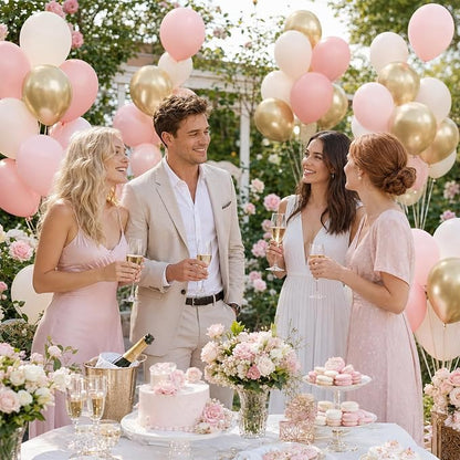 Dusty Pink Gold Balloons - Image 6