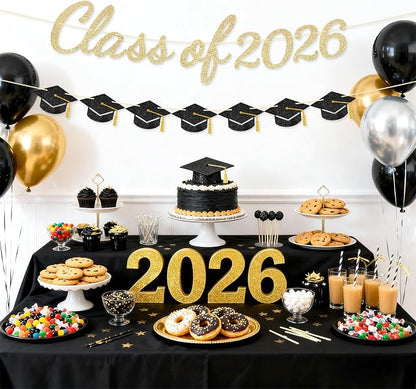 jijAcraft Class of 2026 Graduation Banner Set, Pre-Strung Graduation Party - Image 7