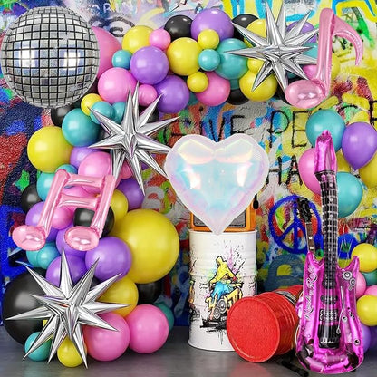 Music Party Decoration Music Note Balloon Disco Balloon Guitar Foil Balloon - Image 5