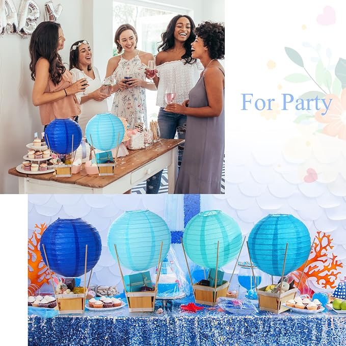 24 Set Hot Air Balloon Table Centerpieces Baby Shower Party Decoration Paper - Image 6