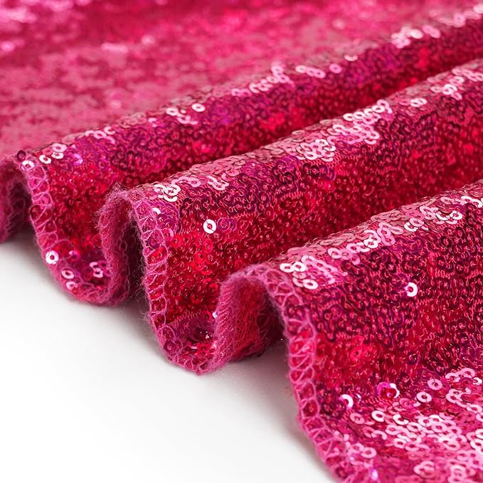 Eternal Beauty Hot Pink 3mm Sequin Backdrop 6x8 Ft - Image 8