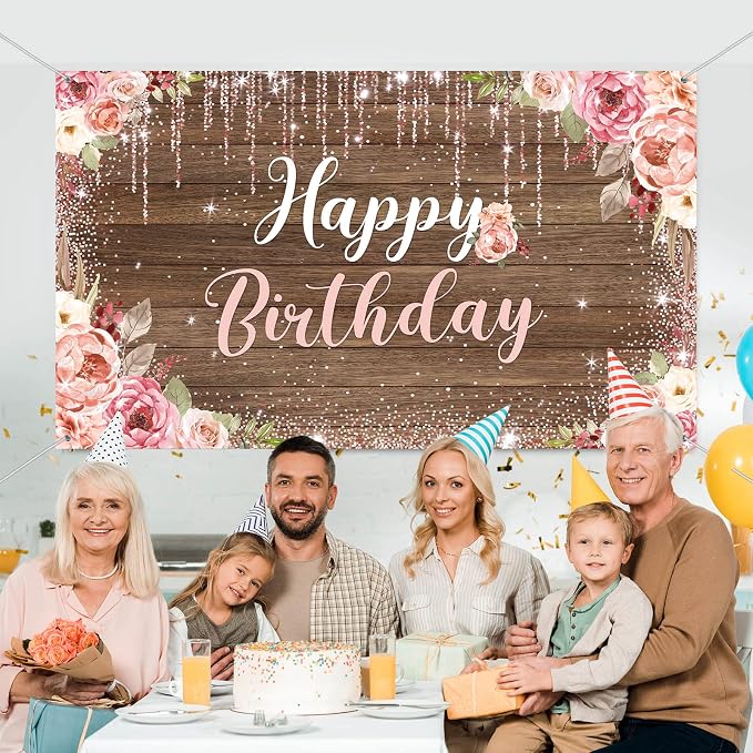 Happy Birthday Backdrop Decorations - Image 7