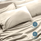 Bare Home Microfiber Bulk Pillow Cases - King Set of 4 - Cooling Pillowcases - Double Brushed - Sand Pillowcases 4 Pack - Easy Care (King - 4 Pack, Sand)
