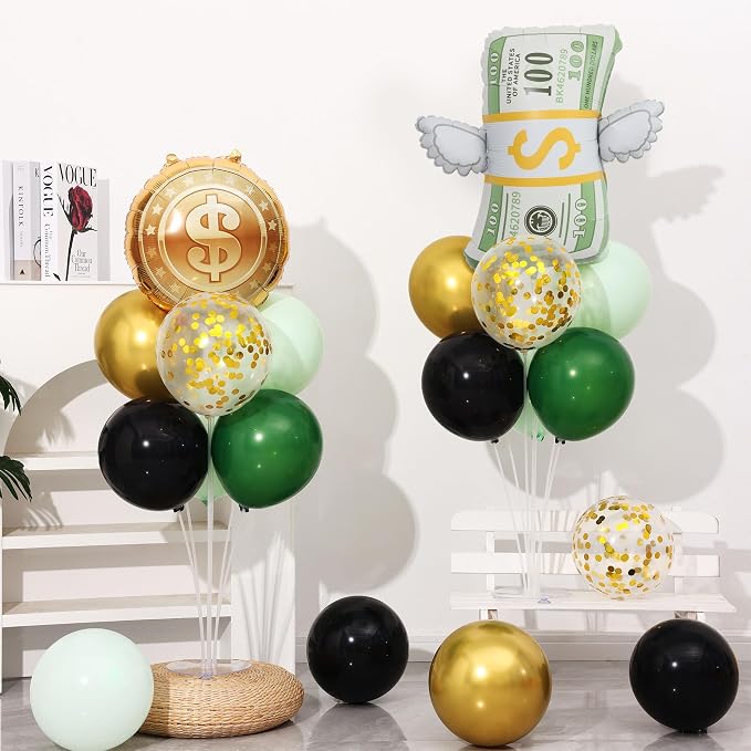 Money Dollar Balloon Stand for Table Centerpiece Stand Kit 2 Sets - Image 2