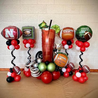 10 Pack 18 Inch Rugby Balloons football balloons Football Field Balloons - Image 4