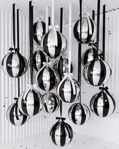 Jenaai 30 Set Round Foil Balloons Bulk 22 Inch 4d Metallic Giant Balloons Set by Jenaai