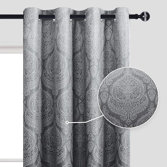 DWCN Black Room Darkening Curtains - Image 3
