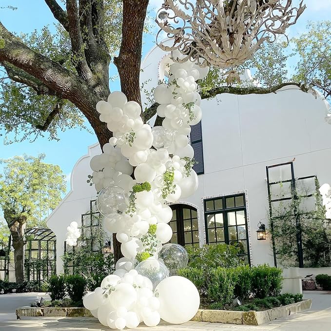 White Balloons, 12 Inch Pearl Pure White Ivory Latex Balloon - Image 6