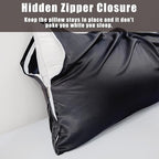 TELUS Body Cooling Pillow Case Cover, Bamboo Rayon Pillowcases with Zipper Closure, Cool and Breathable Pillow Case for Hot Sleepers and Night Sweats, 20x54 inches, Black, 1 Pack