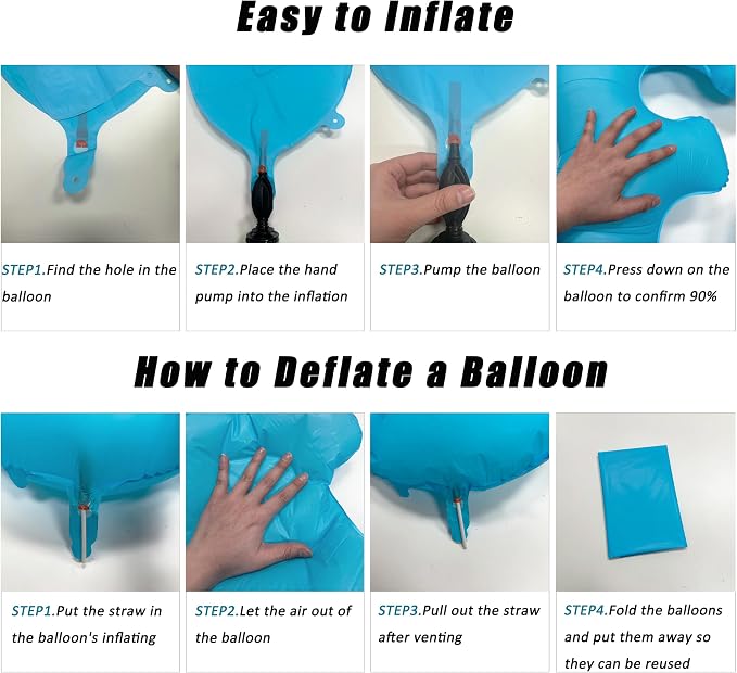 40 in Blue Number Balloon 1 Blue Fluorescent Birthday balloon Number 1 | Helium - Image 3