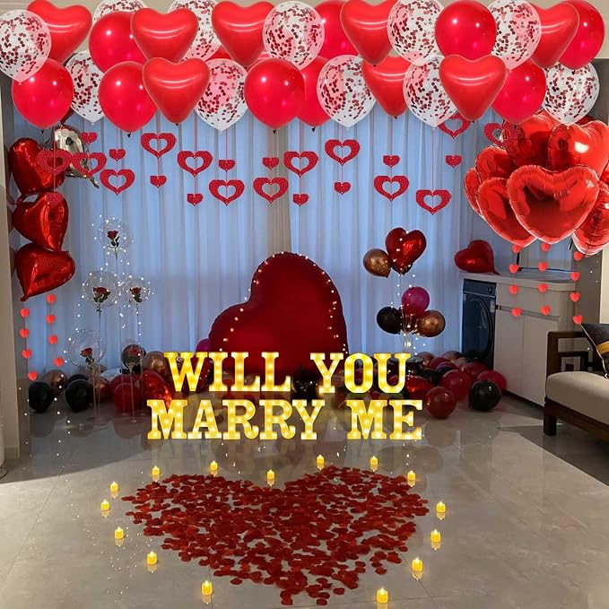 Will You Marry Me Light Up Letters Proposal Decorations - Image 5