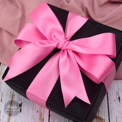 Ribbli Hot Pink Double Faced Satin Ribbon, 1-1/2” x Continuous 25 Yards - Image 3
