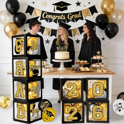 Black and Gold Graduation Decorations 2026 - Image 7