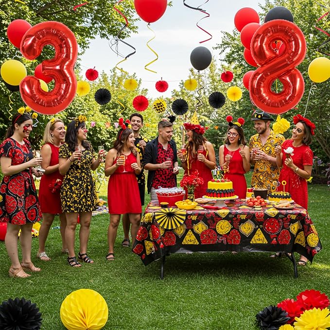 40 Inch Red Foil Number 3 Balloon - Image 4