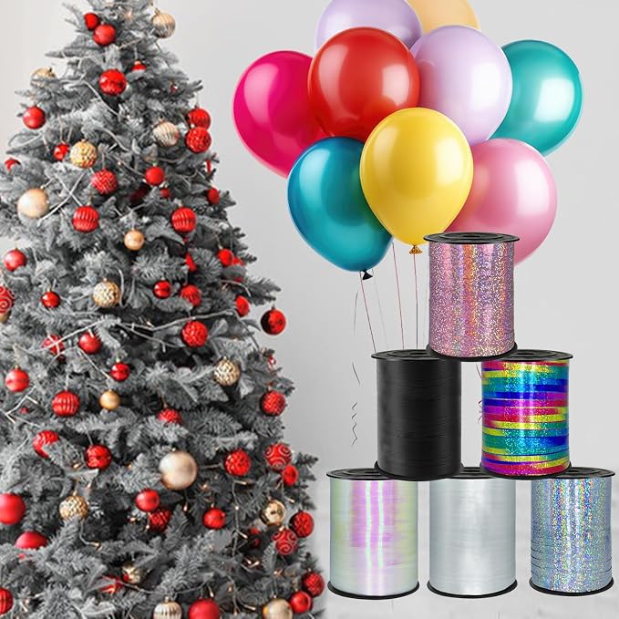500 Yards Sliver Laser Curling Ribbon, 1/5" Holographic Curly Ribbons, Curling - Image 7