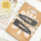 2PCS Rhinestone Hair Clips,Snap Hair Accessories,Decorative Hair Clips,Rhinestone Barrettes For Women Girls(SET10)
