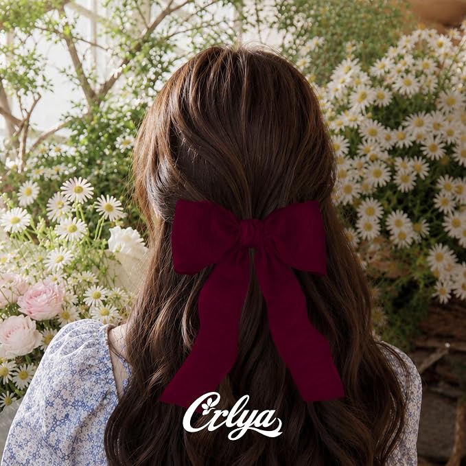 Wine Red Ruffle Ribbon, 1-1/2 Inch x 10 Yards Chiffon Silk Ribbons | Crinkle - Image 5