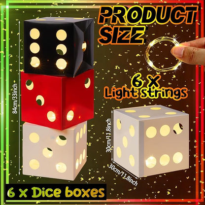 Motipuns 6 Pcs Lighted Dice Party Boxes - Image 2