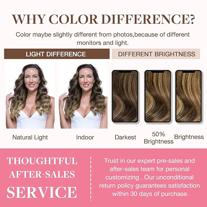 GOO GOO Clip in Hair Extensions Real Human Hair, Remy Human Hair Extensions Clip ins for Women, Natural Human Hair, 18inch 170g 9Pcs, #4/27/4 Balayage Chocolate Brown to Caramel Blonde