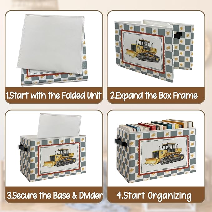 Construction Truck Boy Nursery Storage Basket - Image 4