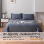 Bella Coterie | Luxury Bamboo Viscose Queen Size Pillowcase Set | 100% Organically Grown | Ultra Soft | Cooling | 2 Pcs [Slate Blue]