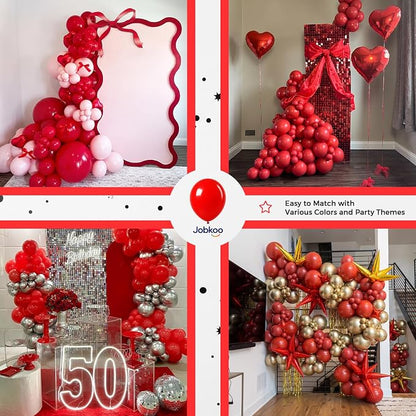 Jobkoo Red Balloons 12 Inch - Image 6