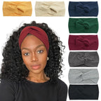 Elastic Knotted Headbands for Women Criss Cross Head Bands for Women's Hair Non Slip Boho Wrap Twisted Hair Accessories