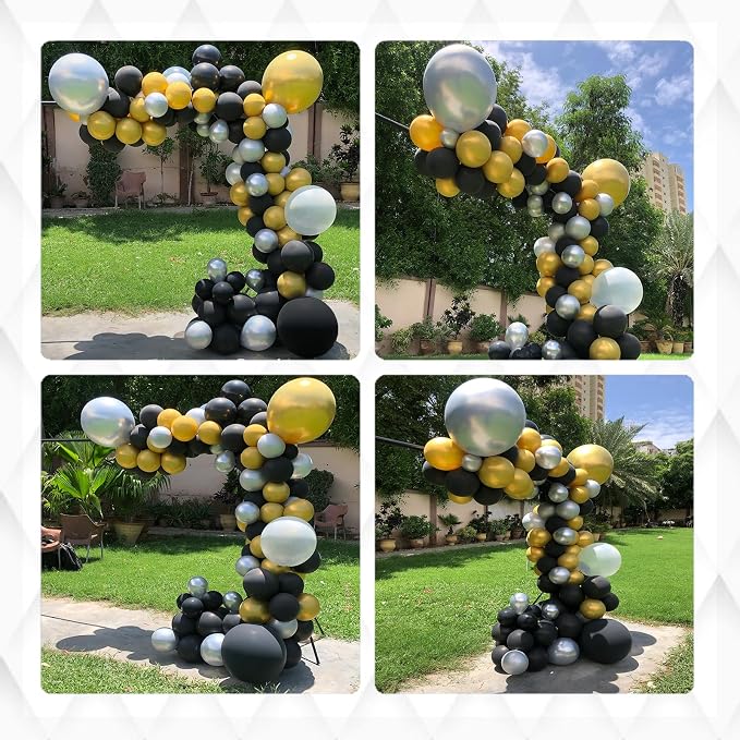 Archloon Black and Gold Balloons Arch Kit, Balloons Arch Kit - Image 7