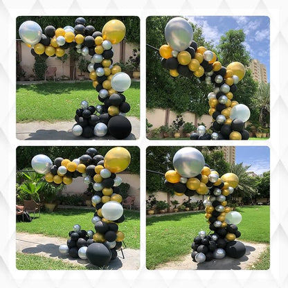 Archloon Black and Gold Balloons Arch Kit, Balloons Arch Kit - Image 7