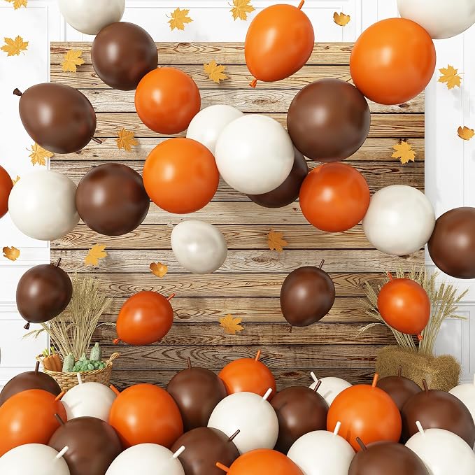 Orange White Brown Link Balloons, Linking Balloons by BTZO
