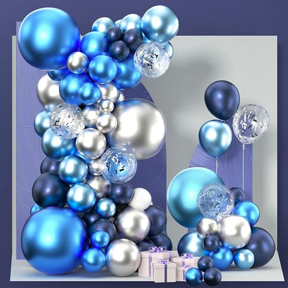 PartyWoo Blue Shades Balloon Garland Kit, Party Decorations by PartyWoo