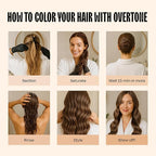 Overtone Semi Permanent Hair Color Conditioner, Golden Brown, 8 oz, Nourishing, Damage-Free, Color Depositing Mask for All Hair Types with Shea Butter & Coconut Oil, Vegan & Cruelty-Free