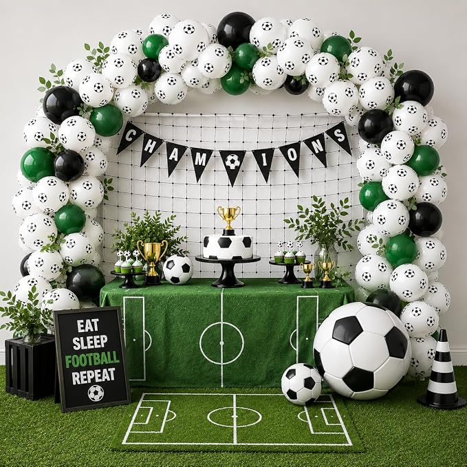 Soccer Balloons 12 Inch Soccer Ball Balloons - Image 6