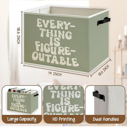 Everything Is Figureoutable Inspirational Storage Basket - Image 5