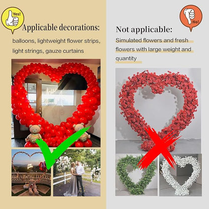 Metal Balloon Arch Kit, Love Balloon Column Arch Frame, Wedding Heart Arch - Image 6
