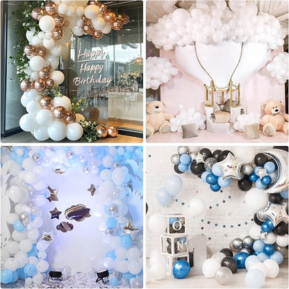 RUBFAC 87pcs White Balloons Different Sizes 18 12 10 5 Inches - Image 6