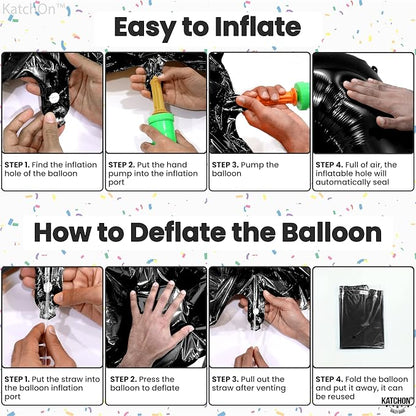 KatchOn, Giant Black Number 8 Balloon - Image 3