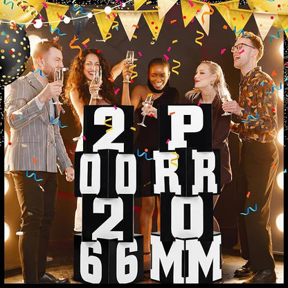 Queekay 8 Pcs Prom Column Standup Photo Booth Decorations 2026 Prom Backdrop - Image 4